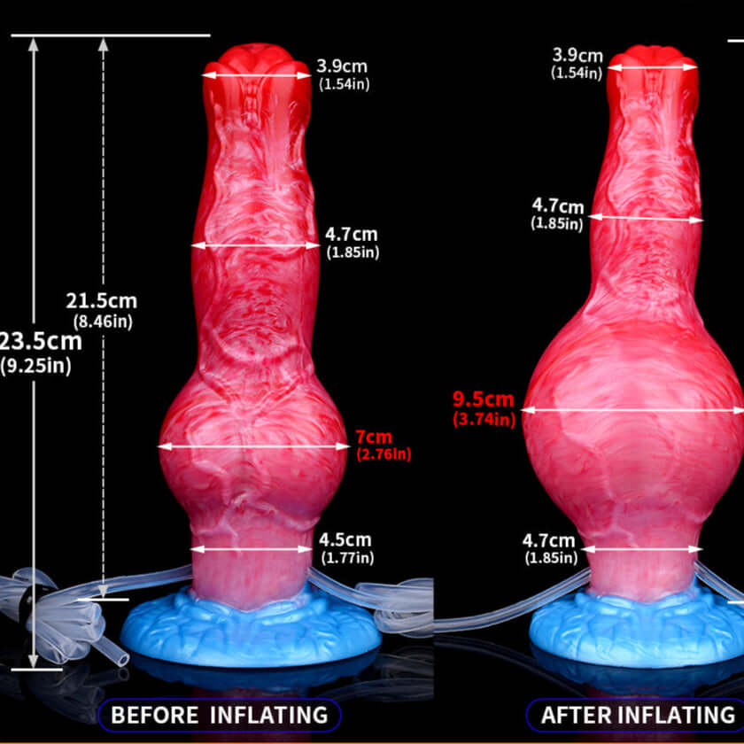 Cerberus - Ejaculating Inflatable Dildo XL - Dragon Dildo UK